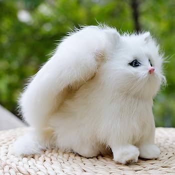Amazon.co.jp: 本物そっくりの白い猫の天使と羽の置物