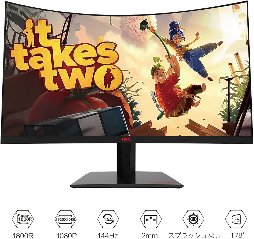 Amazon.co.jp: HKC ゲームは、23.6「インチVA曲面144Hz GTG 4msのHDMI