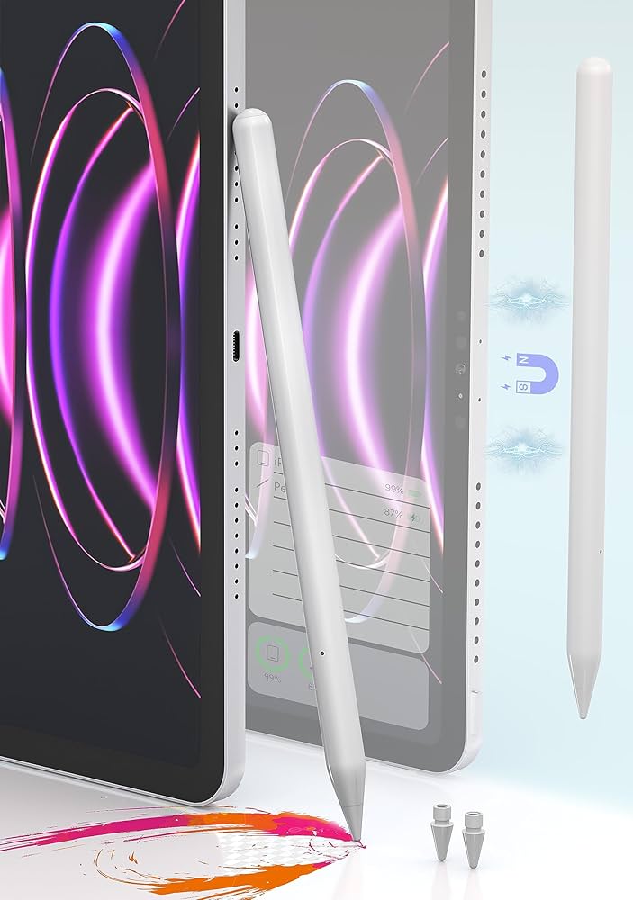 Amazon | 2024最新 iPad ペンシル ワイヤレス充電 超高感度 極細 0遅延