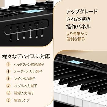 Amazon | TERENCE 電子ピアノ 88鍵盤 折りたたみ式 タッチレスポンス