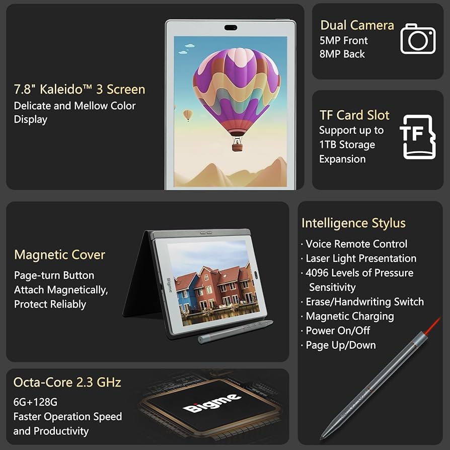 Amazon.co.jp: Bigme S6 Color + Lite 電子書籍リーダー 7.8 インチ