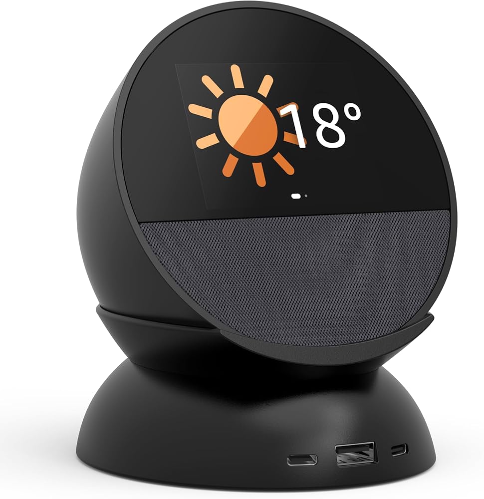 Made for Amazon Stand with USB-C and USB-A Charging Ports for Echo
