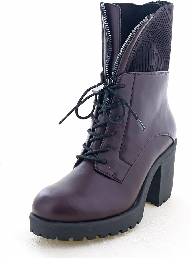 Amazon | [あしながおじさん] 厚底ヒールレースアップブーツ