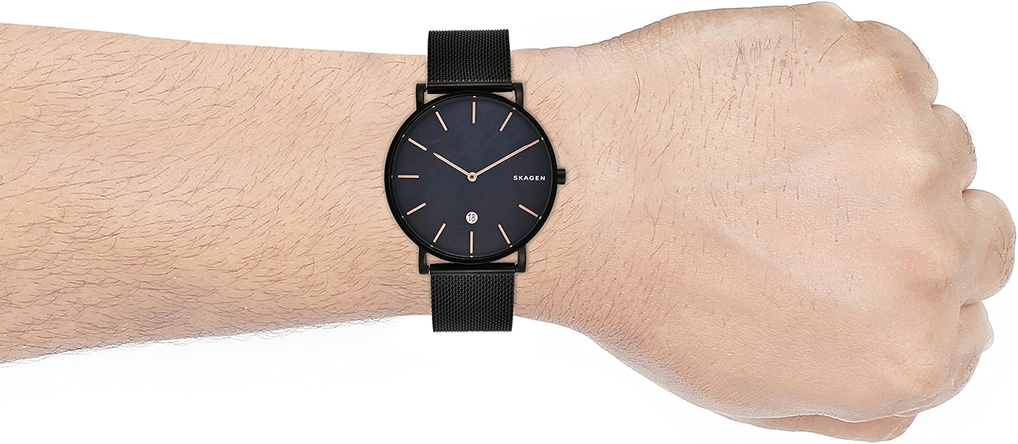 Amazon | Skagen メンズ Hagen スリム - SKW6472 One Size ブラック