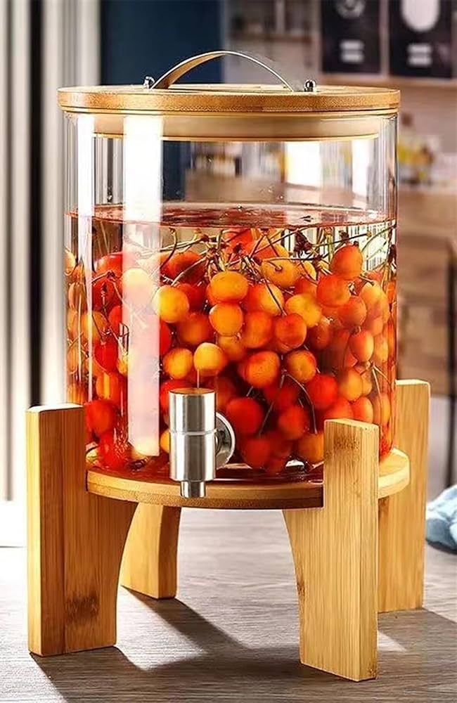 Amazon | ドリンクサーバー 冷水筒 大容量 10L ガラス貯蔵タンク 保存