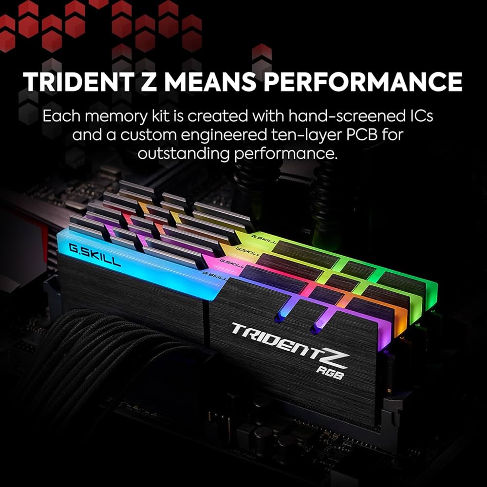 Memória RAM G.SKILL Trident Z RGB 32GB (2x16GB) DDR4-3000 CL16