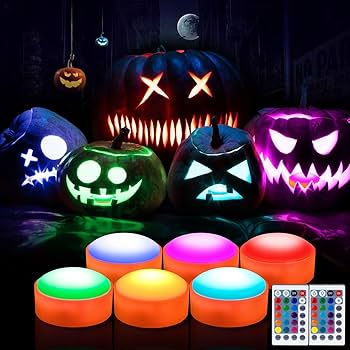 Amazon.com: Litake 6 PCS RGB Halloween Pumpkin Light with Remote