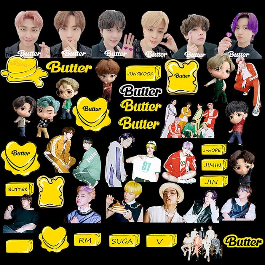 Amazon.co.jp: BTS 防弾少年団 ステッカー 2021 韓流 Butter KPOP