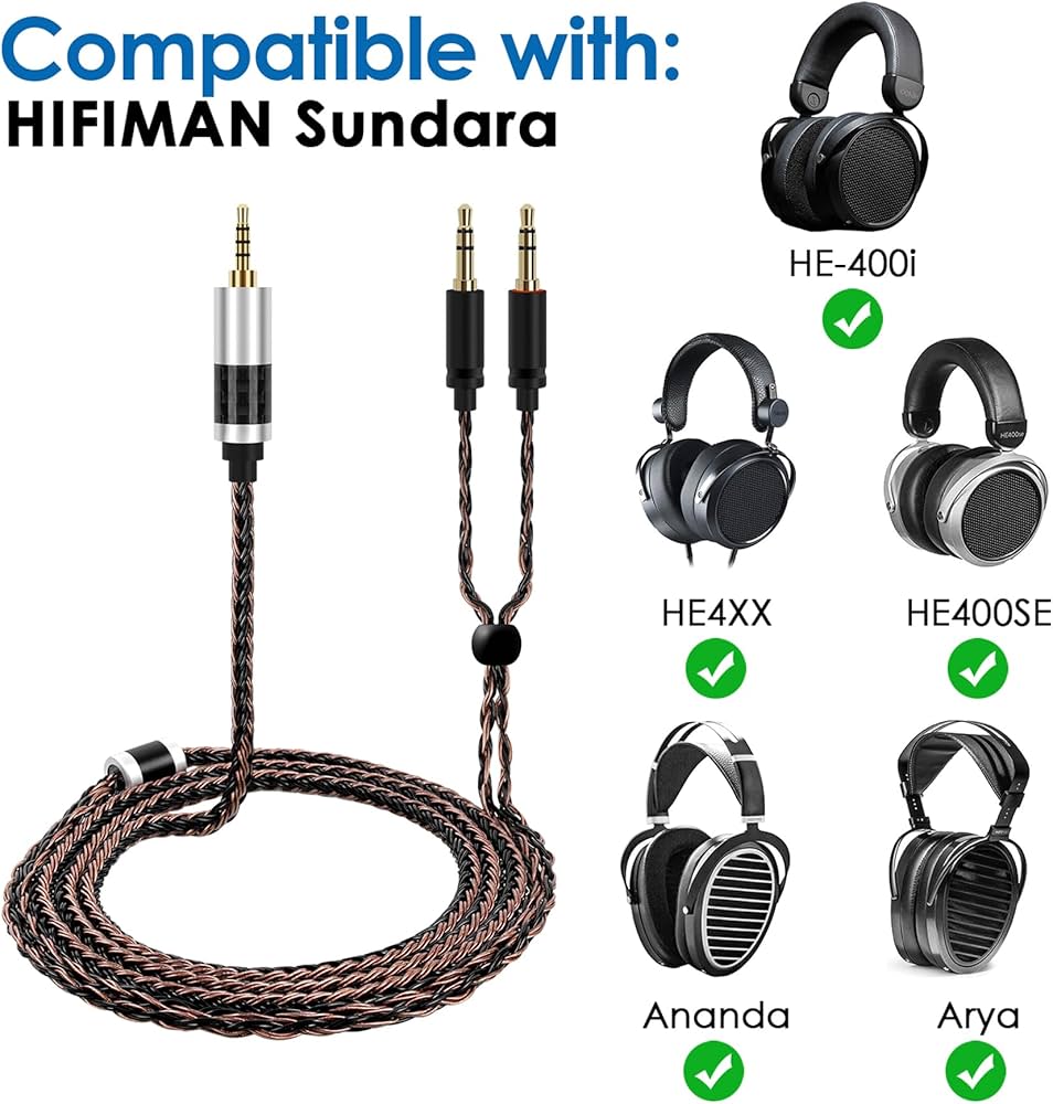 Amazon.com: 2.5mm Balanced Headphone Cable Compatible with Hifiman