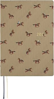 Amazon.co.jp: ほぼ日手帳 2026 HON タイ&チーフ/駆ける馬 [A5/1日1