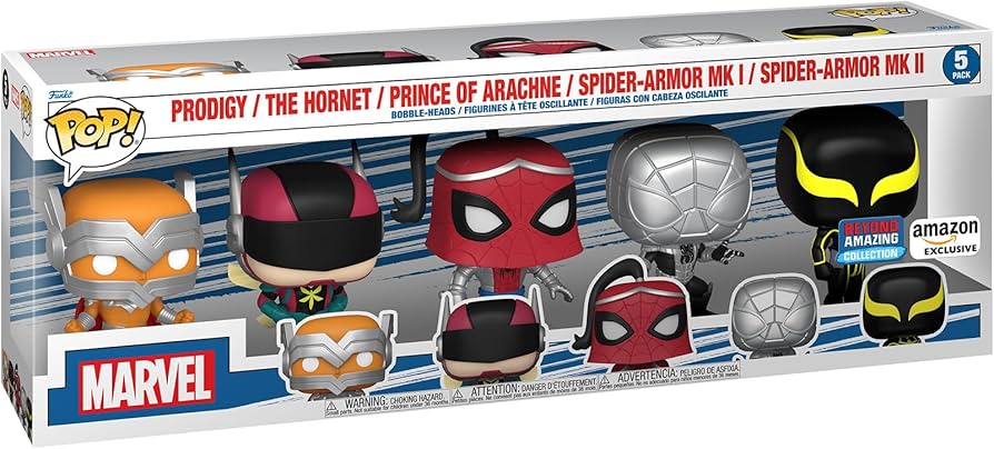 Amazon.com: Funko Pop! Marvel: Spider-Man: Beyond Amazing 5 Pack