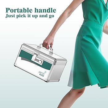 Amazon.com: Glosen Medicine Lock Box with code, Medication lock