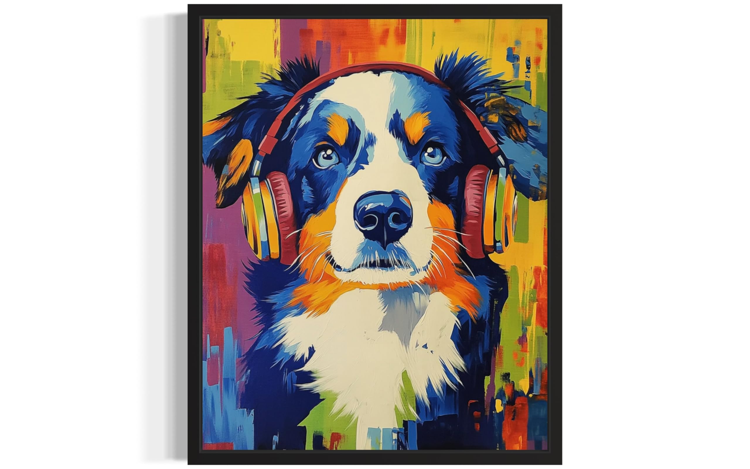 Amazon.com: Australian Shepherd Music Headphone Wall Art Print
