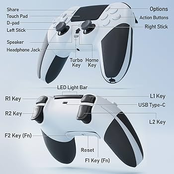 Amazon.com: CHEREEKI Wireless Controller for PS4 with 2 Macro