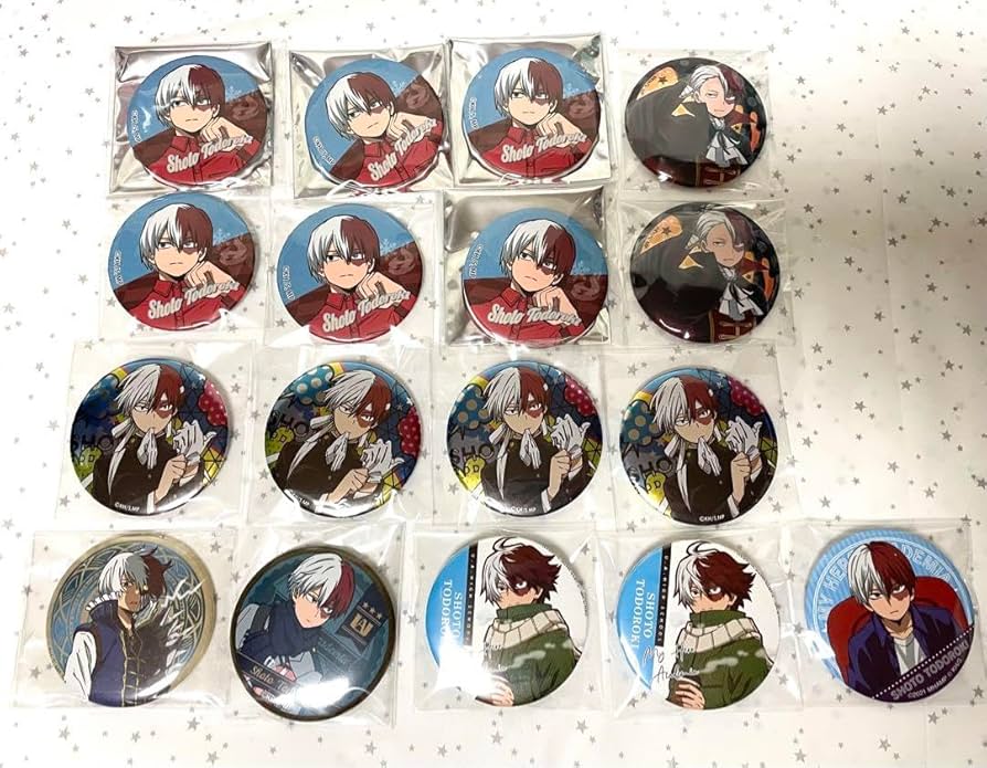 Amazon.co.jp: ヒロアカ 轟焦凍 缶バッジ セット G4WS2 : おもちゃ