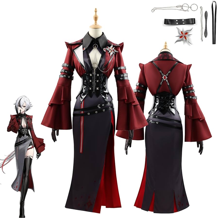 Amazon.co.jp: 原神 アルレッキーノ コスプレ衣装 ウィッグ付き