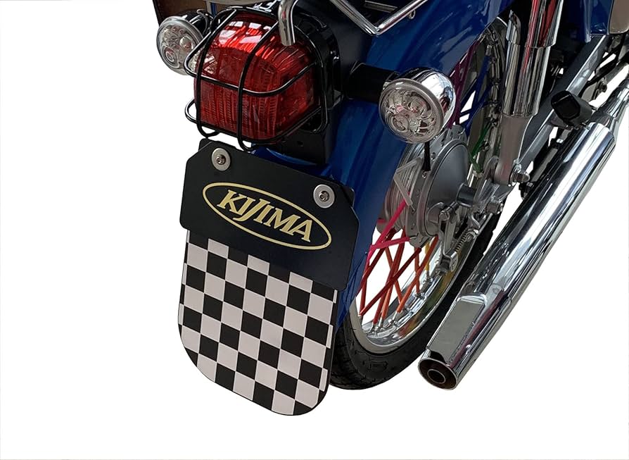 Amazon | キジマ(Kijima) バイクパーツ フェンダーフラップ チェッカー