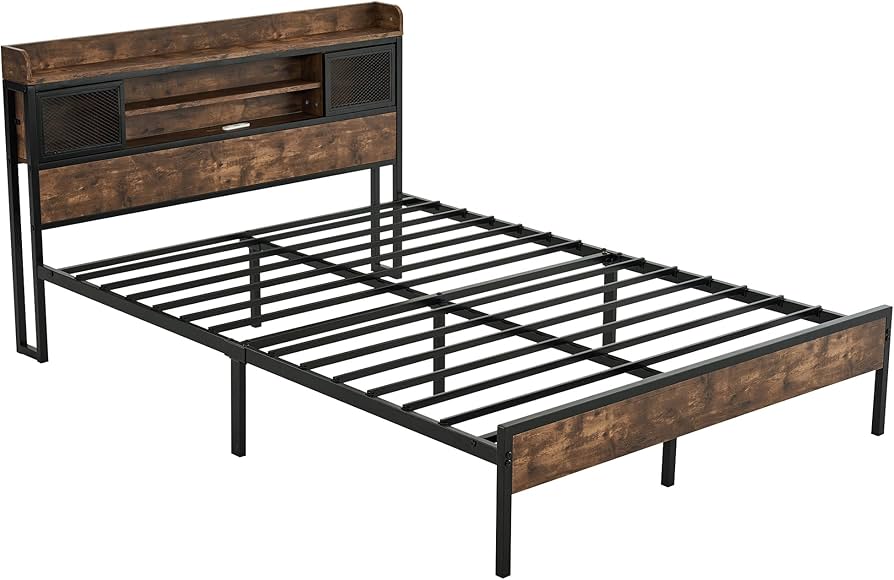 Amazon｜ベッドフレーム ダブル ダブルベッド パイプベッド コンセント