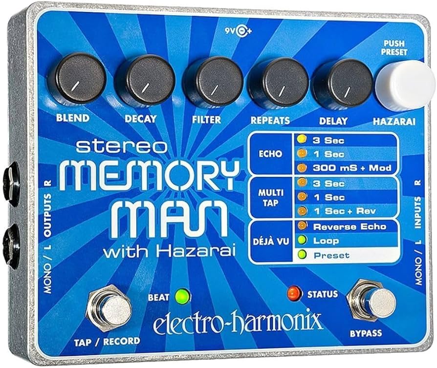 Amazon.com: Electro-Harmonix Stereo Memory Man with Hazarai Delay