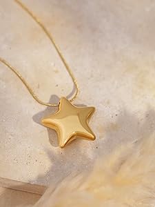 Amazon.com: Sacina Gold-tone Star Necklace, Y2k Emo Grunge