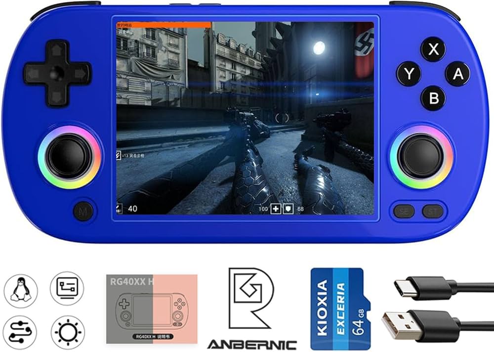 Amazon.com: ANBERNIC RG40XX H Retro Gaming Console with 4.0'' IPS