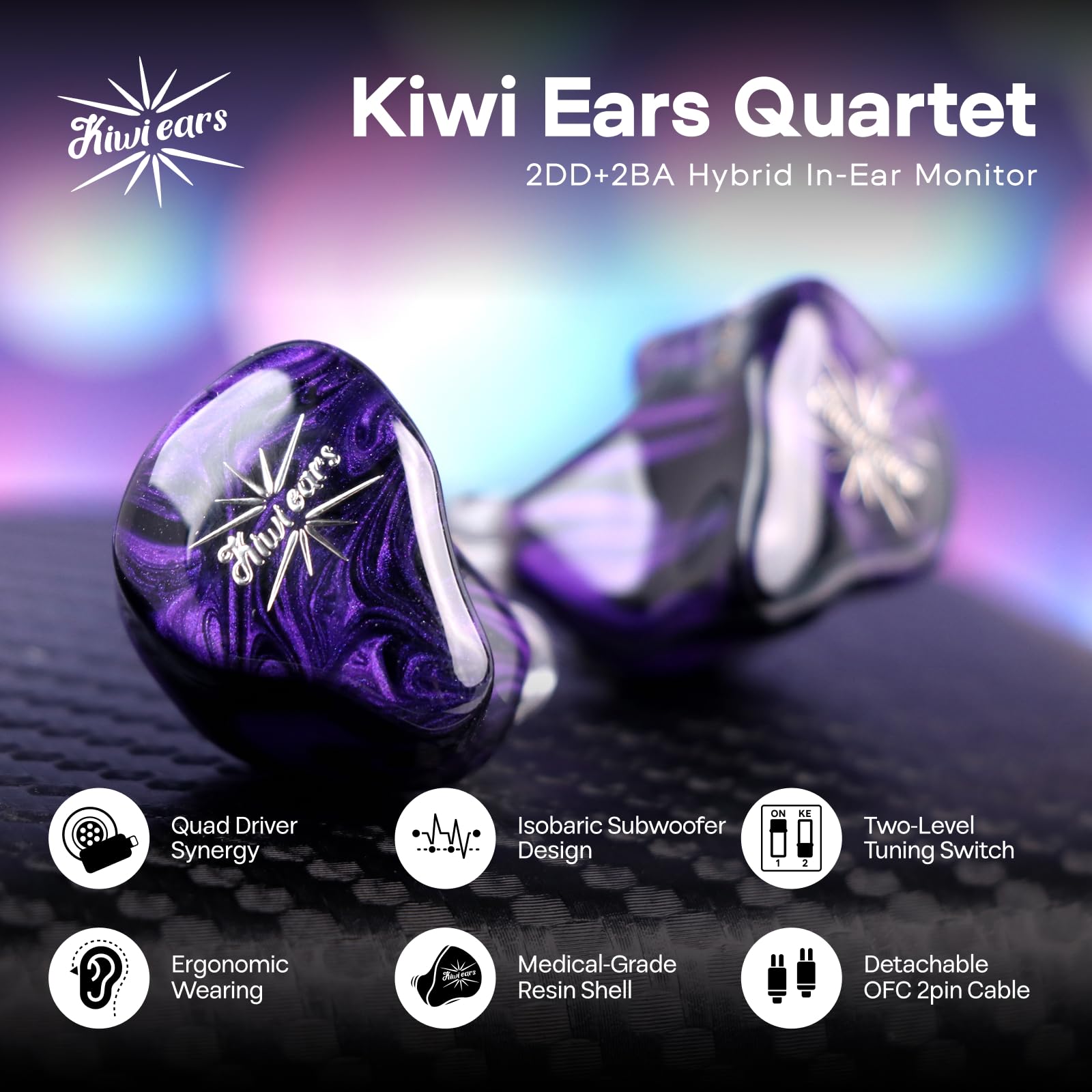 Amazon.co.jp: Linsoul Kiwi Ears Quartet 2DD+2BA ハイブリッド