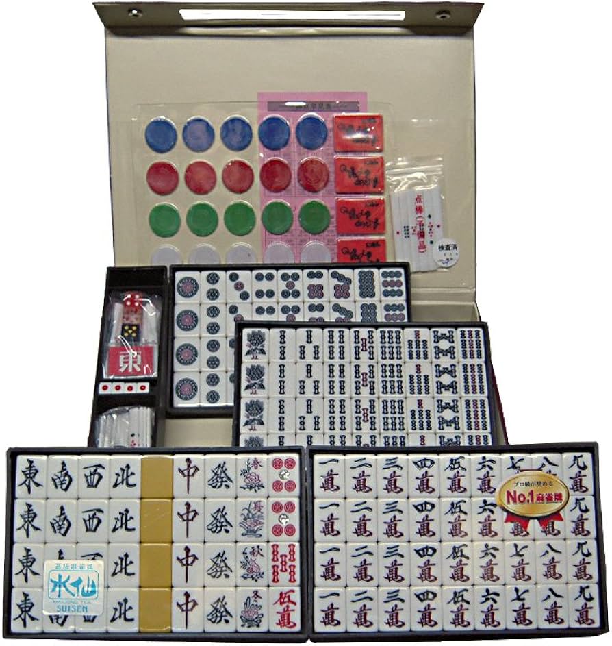 Amazon.co.jp: 麻雀牌 水仙 + トンシーマット ◎ 高級麻雀牌【水仙】と