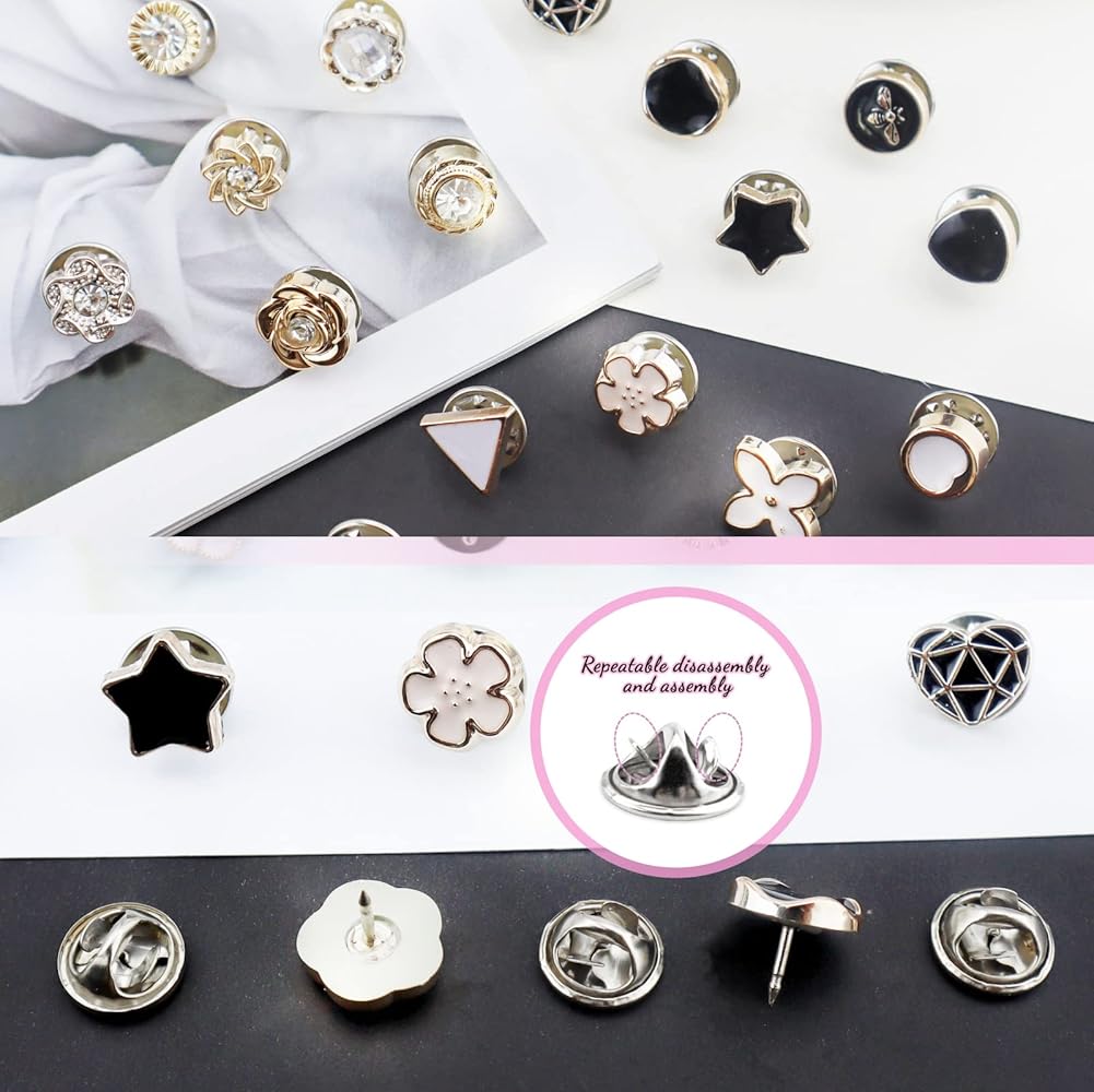 Amazon.com: Women Shirt Brooch Buttons, LEEFONE 30 PCS Mini Cover