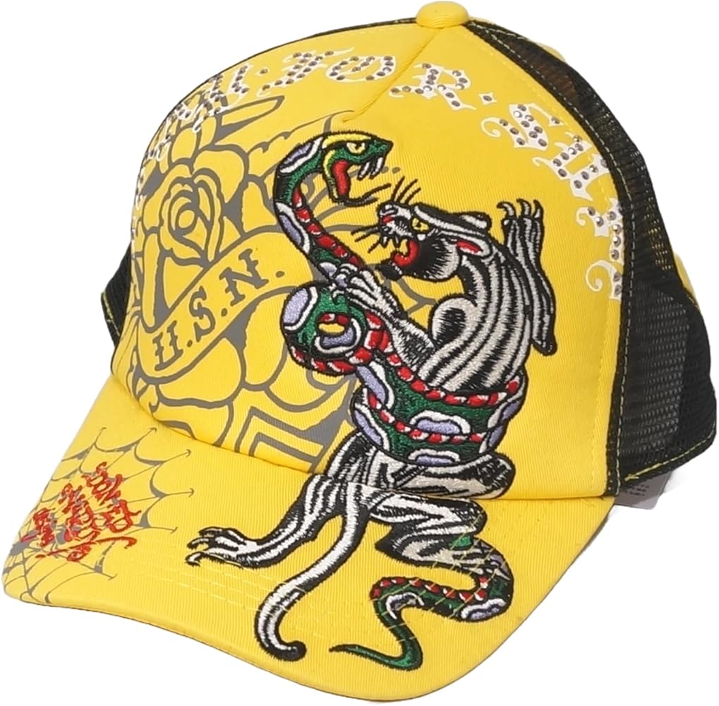 Amazon | [Ed Hardy] エド・ハーディー スネークパンサー刺繍 スタッズ