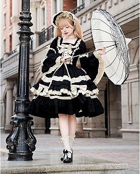 Amazon.co.jp: [SSUPTEMBER2] ゴシック ゴスロリ ロリータワンピース
