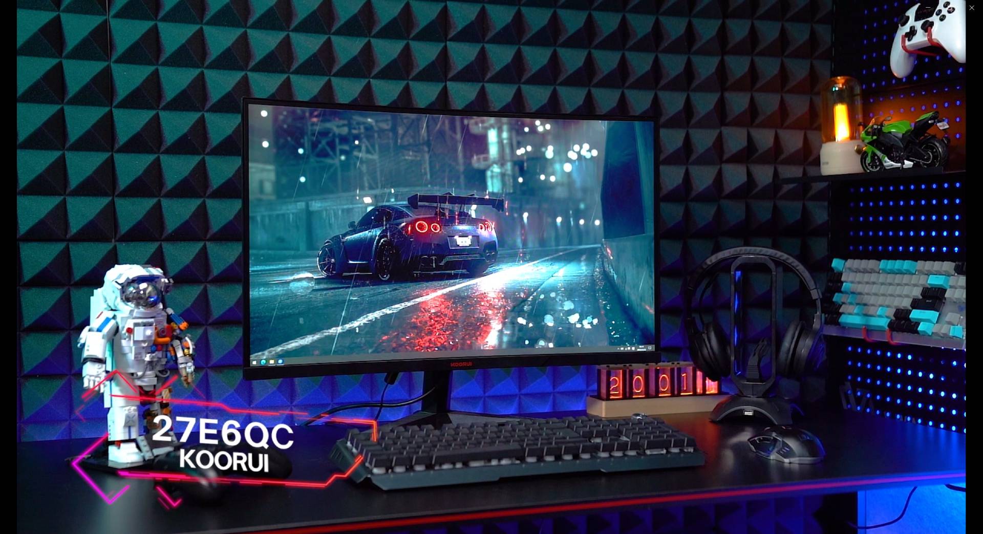 Amazon.co.jp: KOORUI ゲーミングモニター 27インチ 湾曲 曲面 QHD