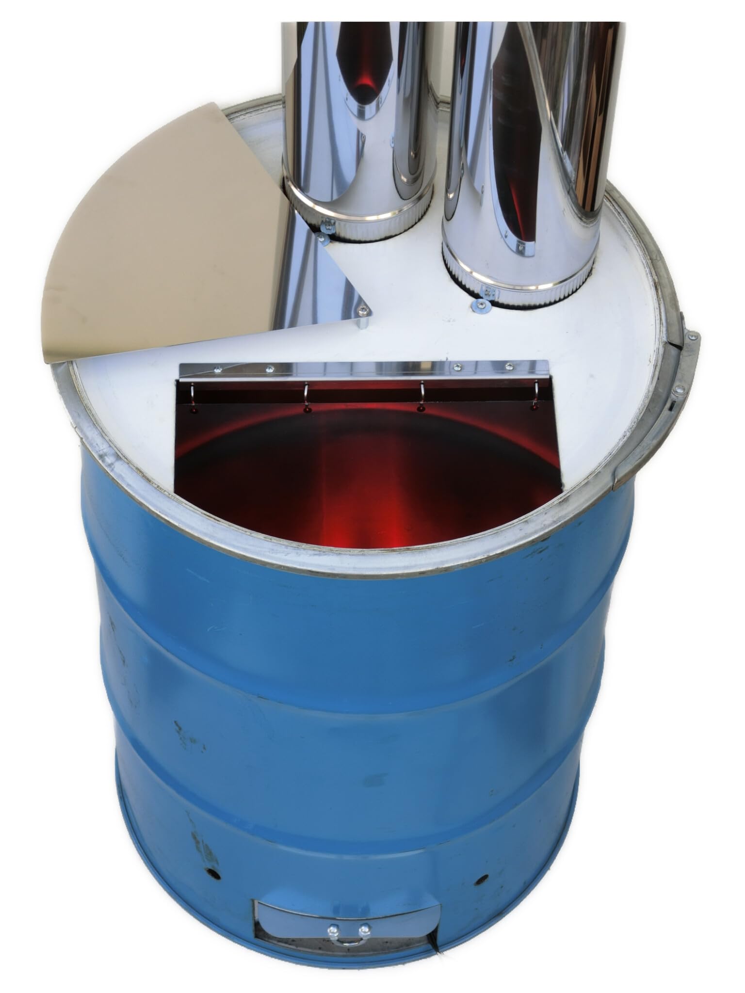 Amazon | ドラム缶ロケット 焼却炉 | パネル＆煙突 (ドラム缶フタ加工