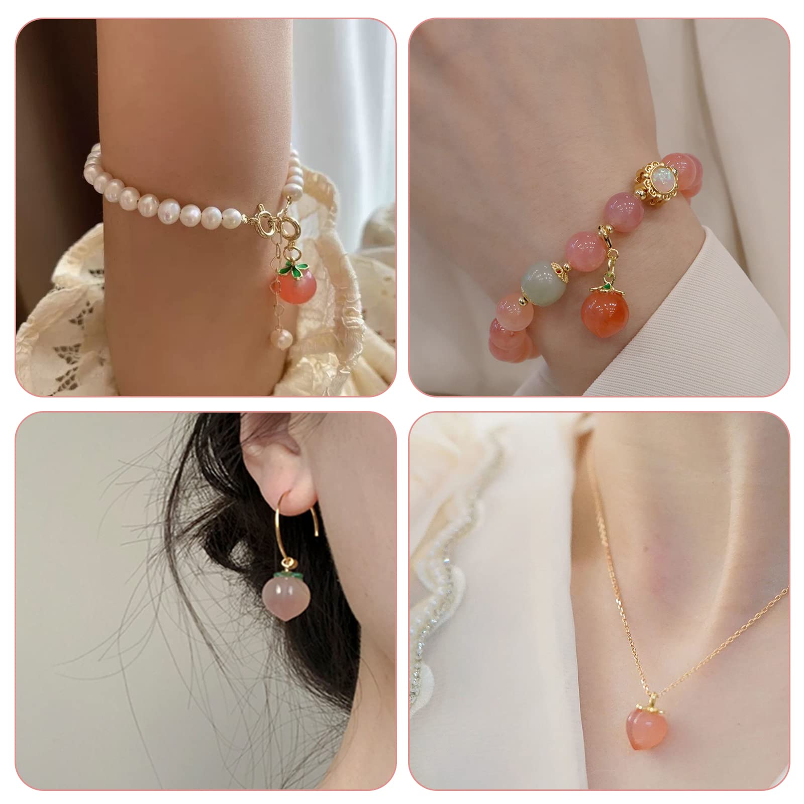 Amazon.co.jp: [OLYCRAFT] 10点 天然石チャーム ナチュラルエージ