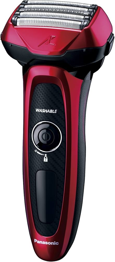Amazon | パナソニック ラムダッシュ メンズシェーバー 5枚刃 赤 ES