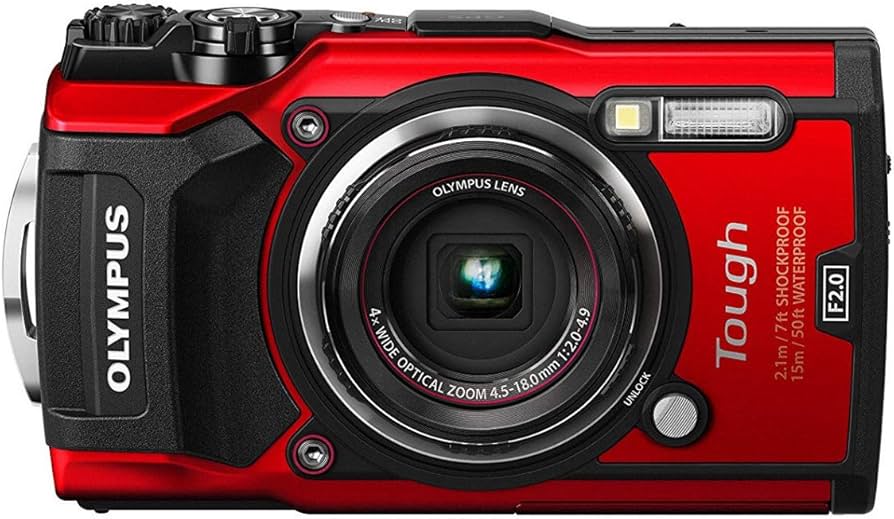 Amazon Canada: Olympus Tough TG-6 Waterproof Camera, Red (Renewed)