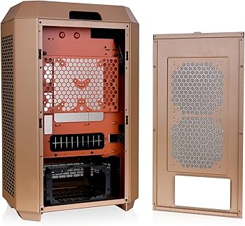 Amazon | Thermaltake The Tower 300 Gravel Sand 3面強化ガラスパネル