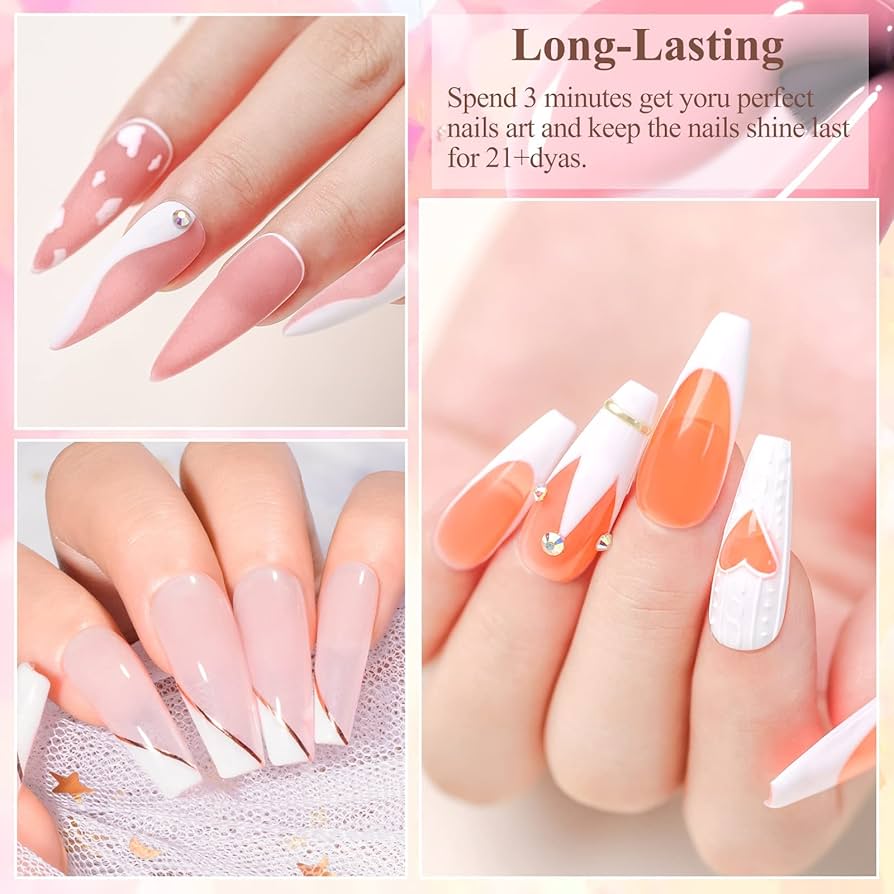 Amazon | MTSSII ジェリージェルネイルセット、12色半透明ピンク