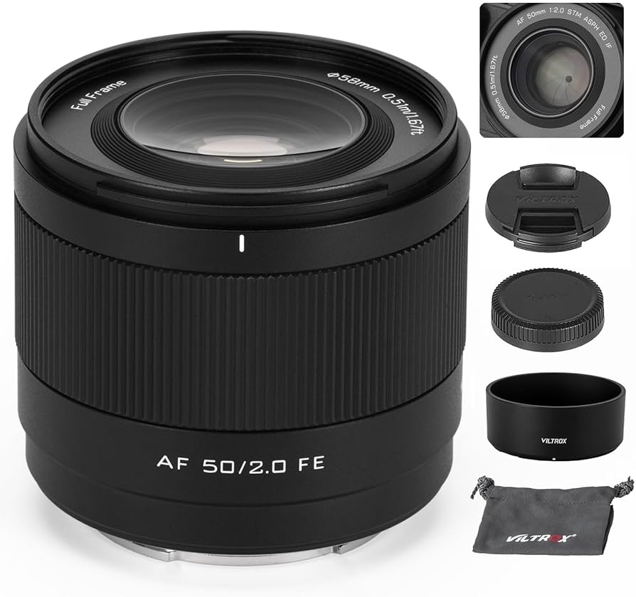 Amazon.com : VILTROX 50mm F2.0 FE-Mount, AF 50mm F2 Lens for Sony
