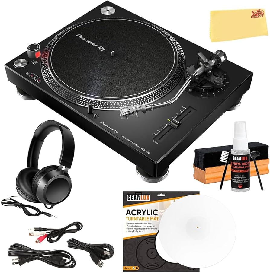 Amazon.com: Pioneer PLX-500 Direct Drive Turntable - Black Bundle