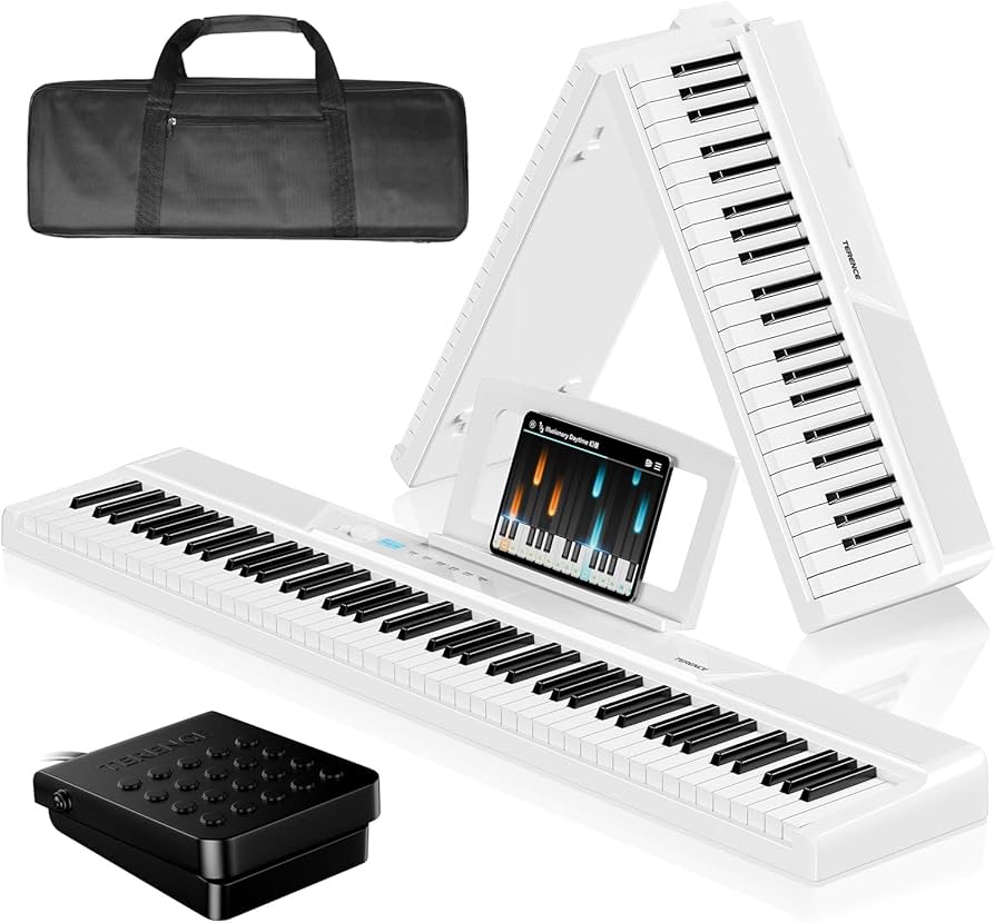 Amazon | TERENCE 電子ピアノ 88鍵盤 折りたたみ 30Wデュアル