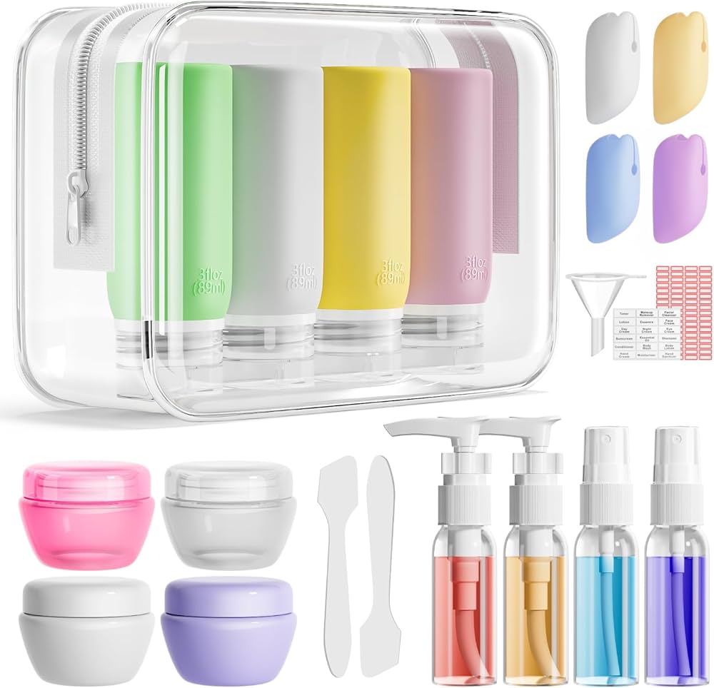 Amazon.com: Muslish 21 Pack Leak Proof Silicone Travel Bottles Set
