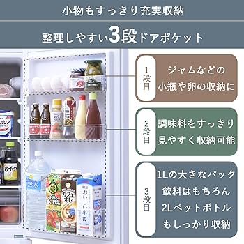 Amazon | 【Amazon.co.jp限定】[山善] 冷蔵庫 幅47.4cm 150L 2ドア 右