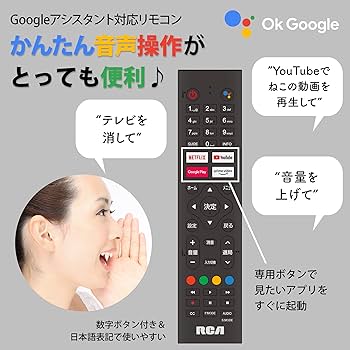 Amazon | RCA 4K チューナーレステレビ 43V型 地上波が映らない 大画面