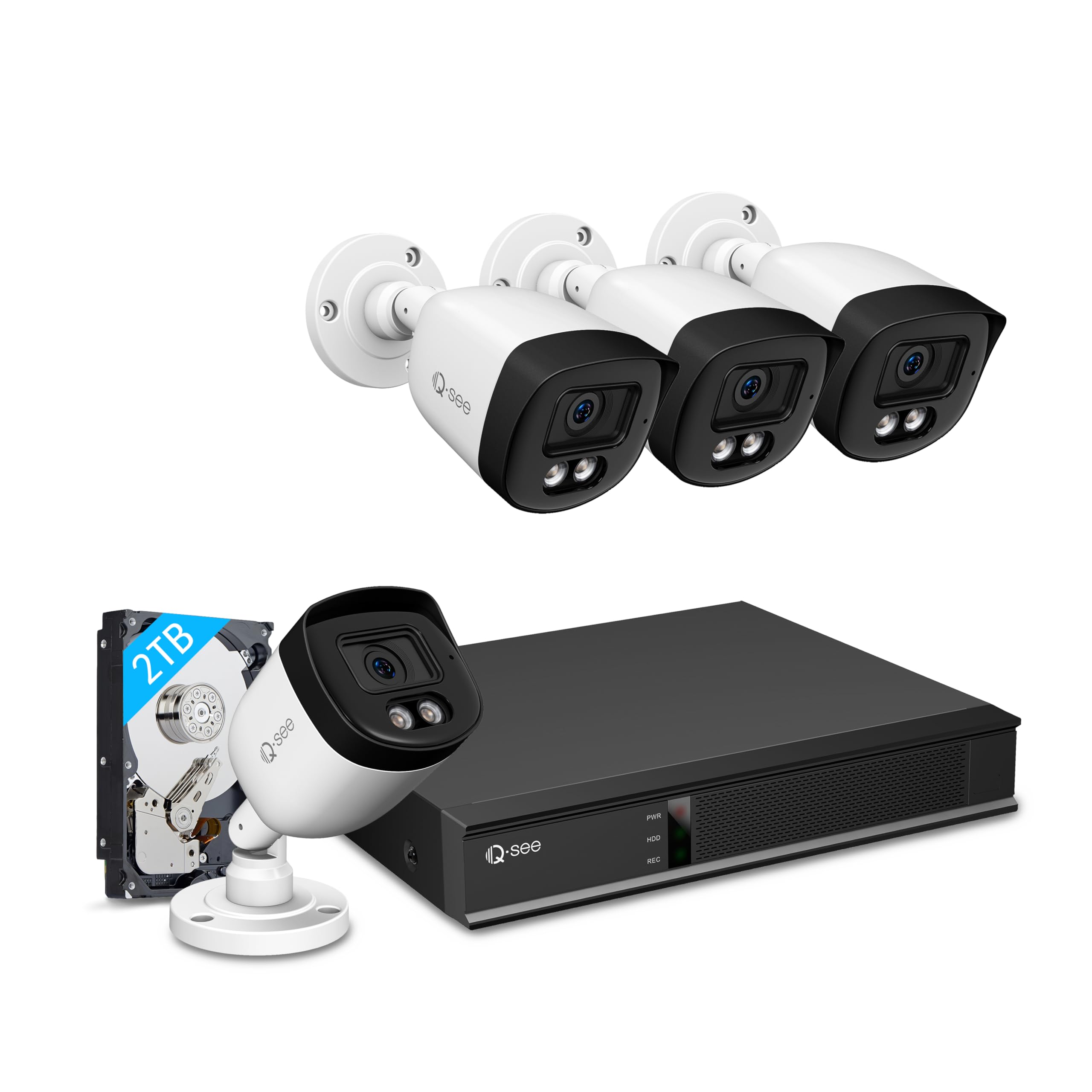 Amazon.com : QSEE 8CH 5MP Home Security Camera System, 4pcs Wired