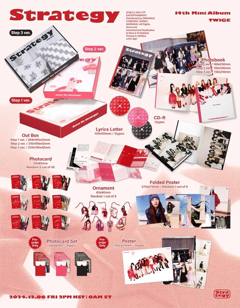 Amazon.co.jp: TWICE - 14TH MINI ALBUM [ STRATEGY ] 韓国盤 (3種