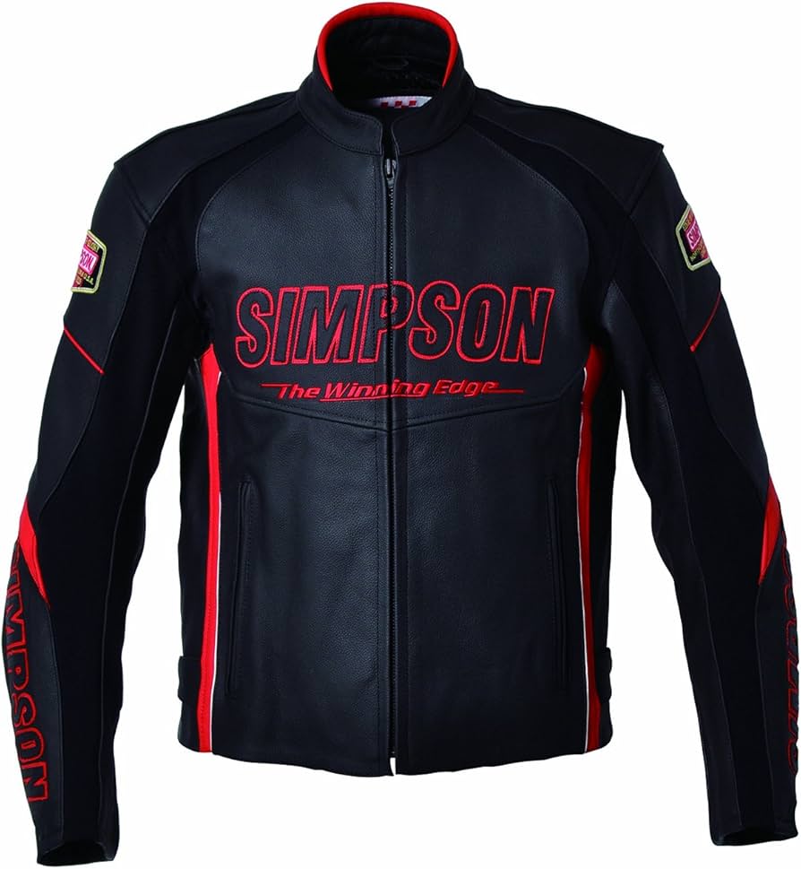Amazon.co.jp: シンプソン(SIMPSON) レザージャケット RED 3L SLJ-4111