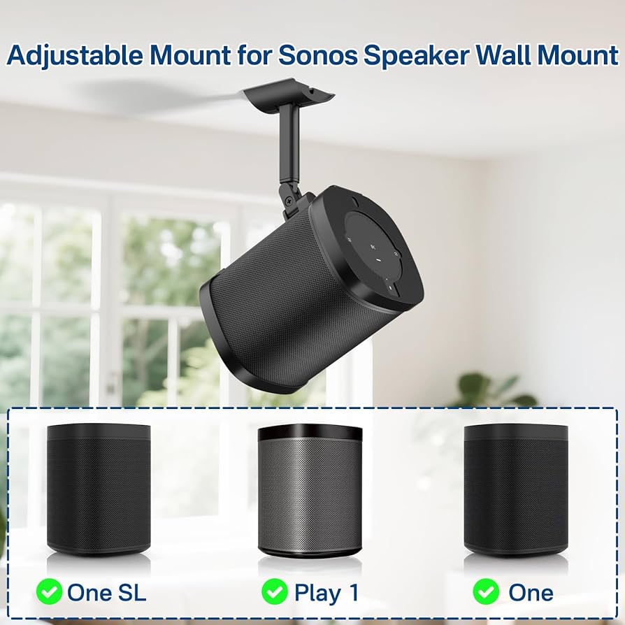 Amazon.com: notiela Angle Adjustable Speaker Wall Mount for Sonos