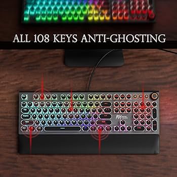 Amazon.com: RK ROYAL KLUDGE X108 Typewriter Keyboard with Knob