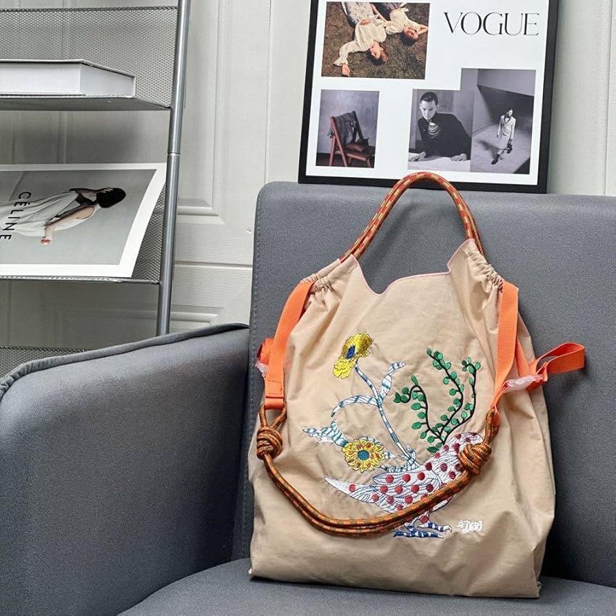 Amazon.co.jp: 刺繍 エコバッグコンビニバッグ レディースエコ弁当