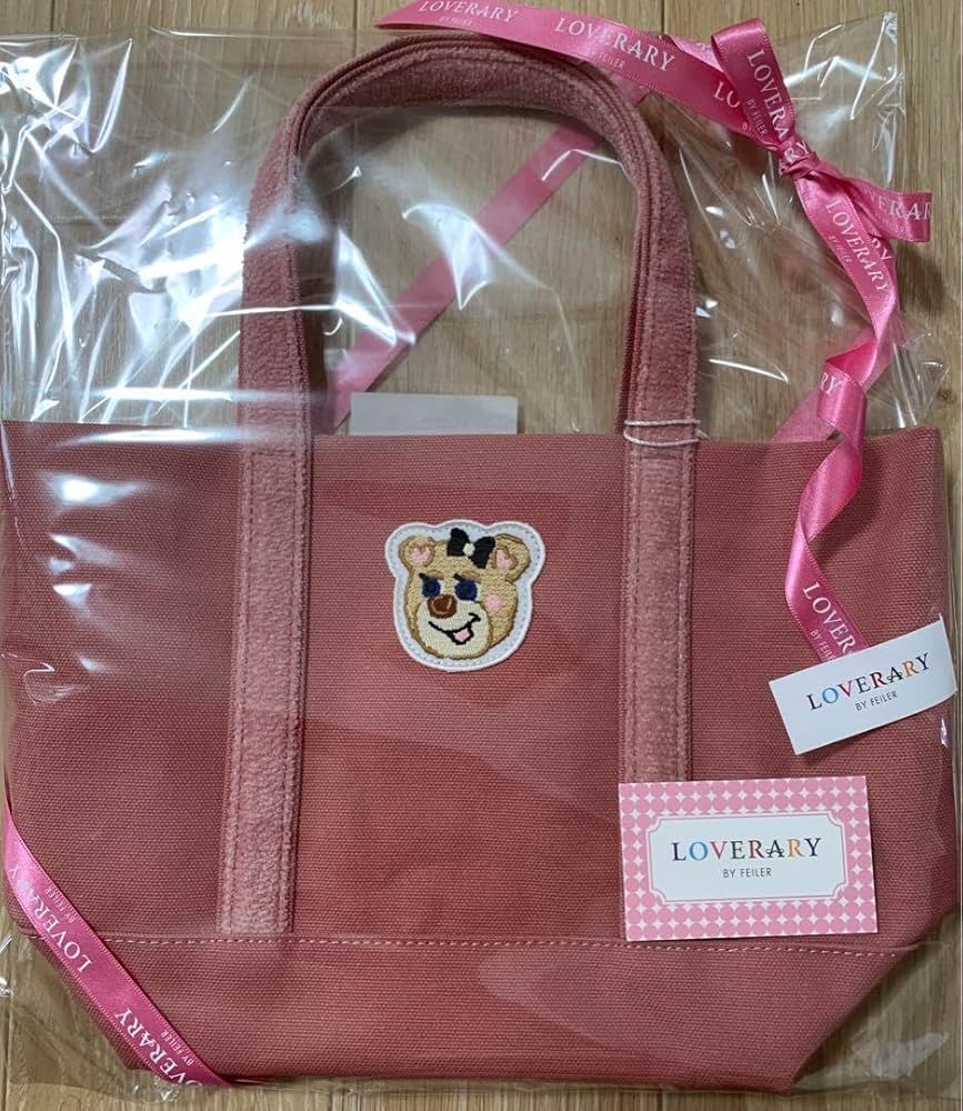 Amazon.co.jp: オールドテディガール ワッペントートバッグ 小 ピンク